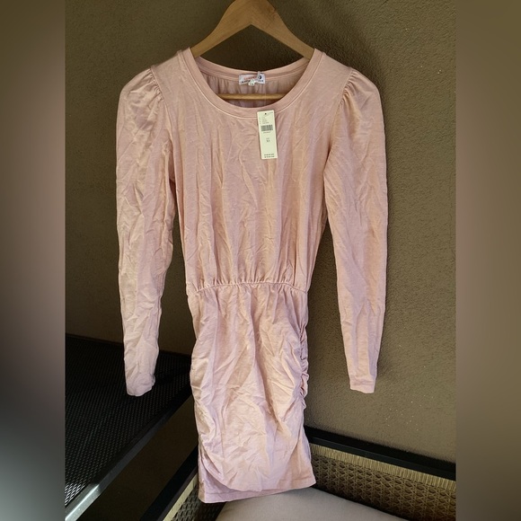 NWT Anthropologie Pink Long Sleeve Sheath Dress SIZE XS